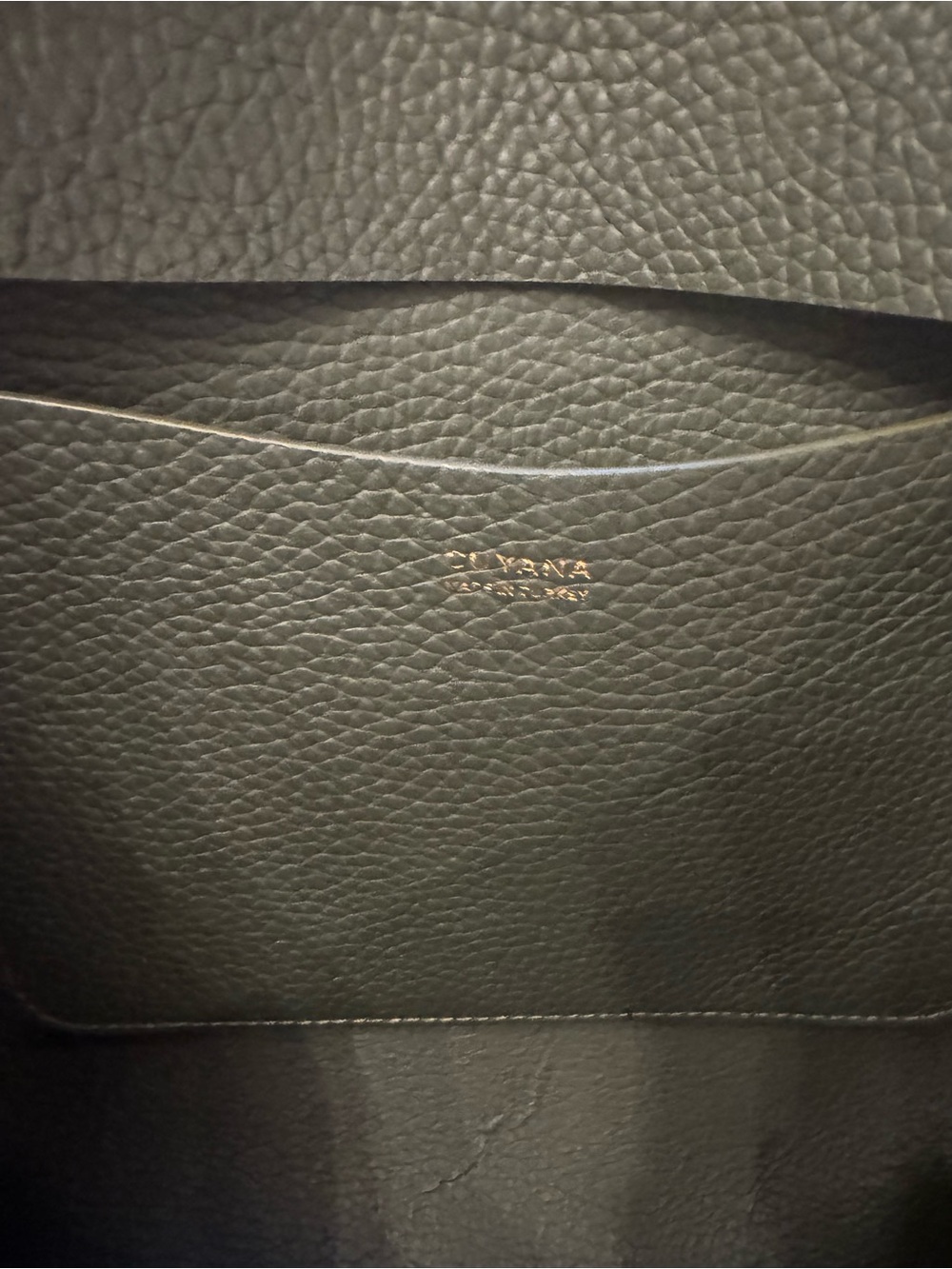 Cuyana System Tote in Dark Olive Leather 16 Inch - Picture 6 of 7